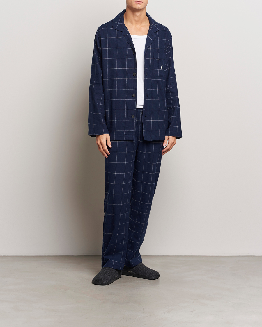 Men | Pyjamas & Robes | Polo Ralph Lauren | Pyjama Set Navy Windowpane