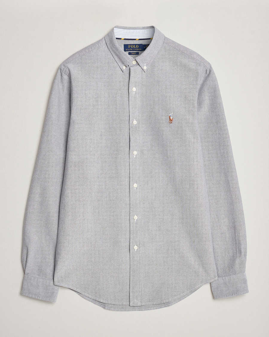 Men | Shirts | Polo Ralph Lauren | Slim Fit Oxford Button Down Shirt Slate