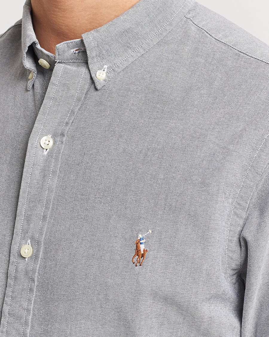 Men | Shirts | Polo Ralph Lauren | Slim Fit Oxford Button Down Shirt Slate