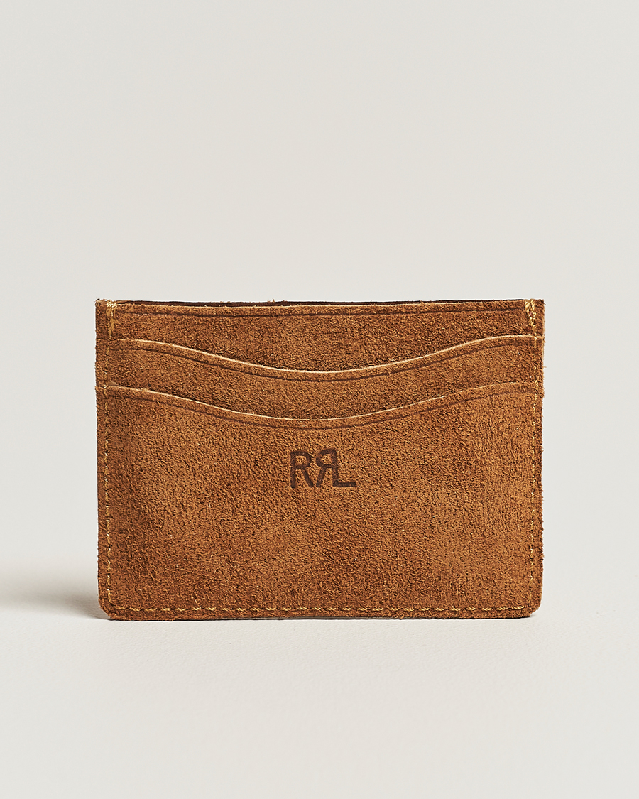 RRL Rough Out Cardholder Wallet Brown at CareOfCarl.com
