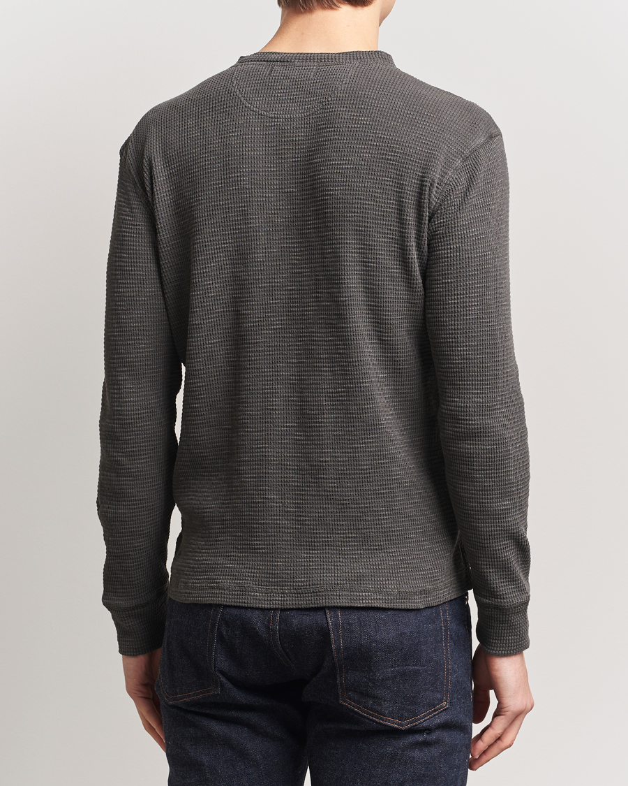 Men | Sweaters & Knitwear | RRL | Long Sleeve Henley Faded Black