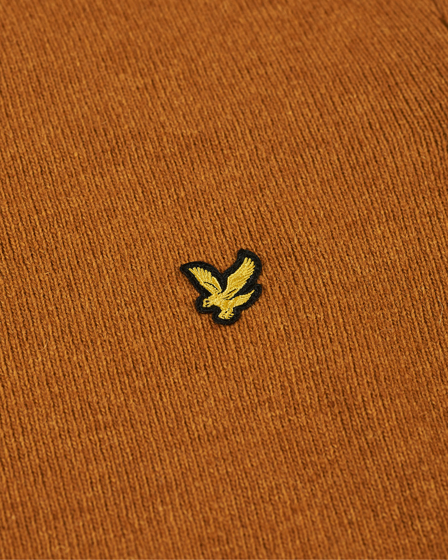 Men | Sweaters & Knitwear | Lyle & Scott | Lambswool Crew Neck Pullover Caramel Marl