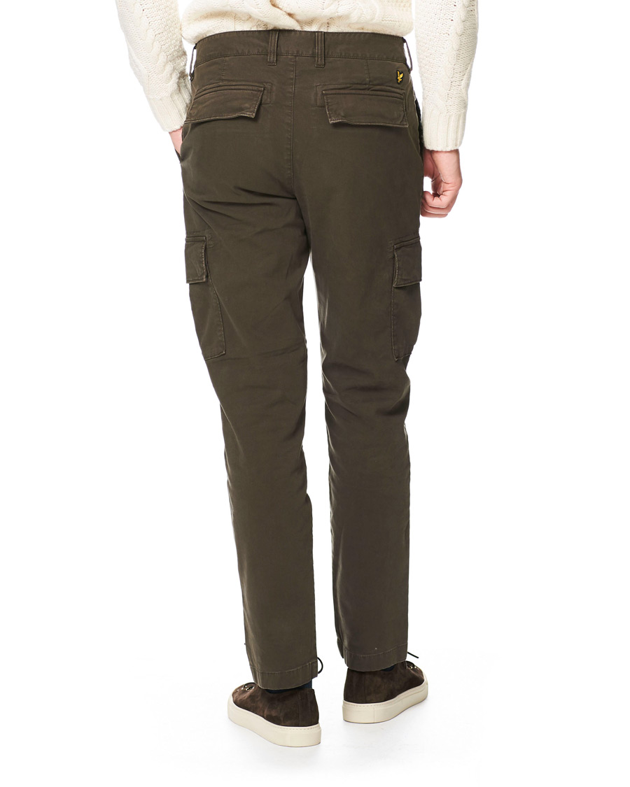 Men | Trousers | Lyle & Scott | Cargo Pants Trek Green