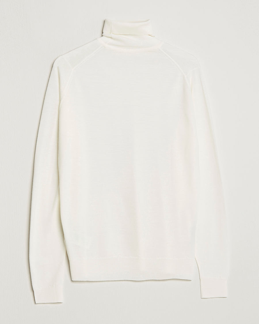 Men | Sweaters & Knitwear | John Smedley | Cherwell Extra Fine Merino Rollneck Snow White