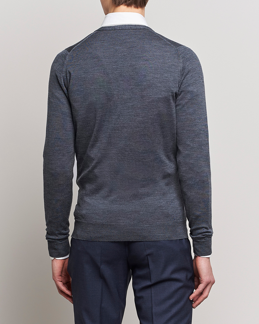 Men | Sweaters & Knitwear | John Smedley | Petworth Extra Fine Merino Cardigan Charcoal