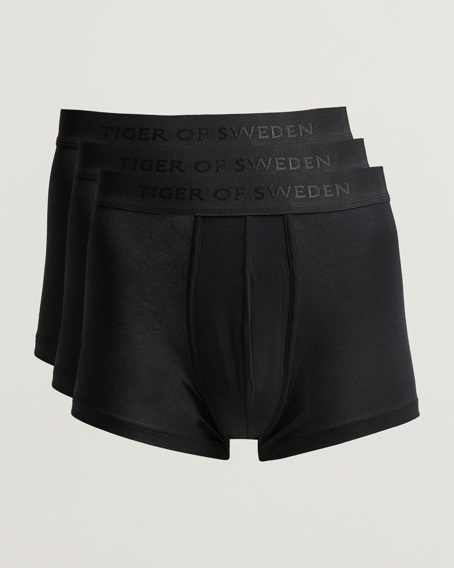 Men | Underwear & Socks | Tiger of Sweden | Brage Lyocell 3-Pack Boxer Trunk Black