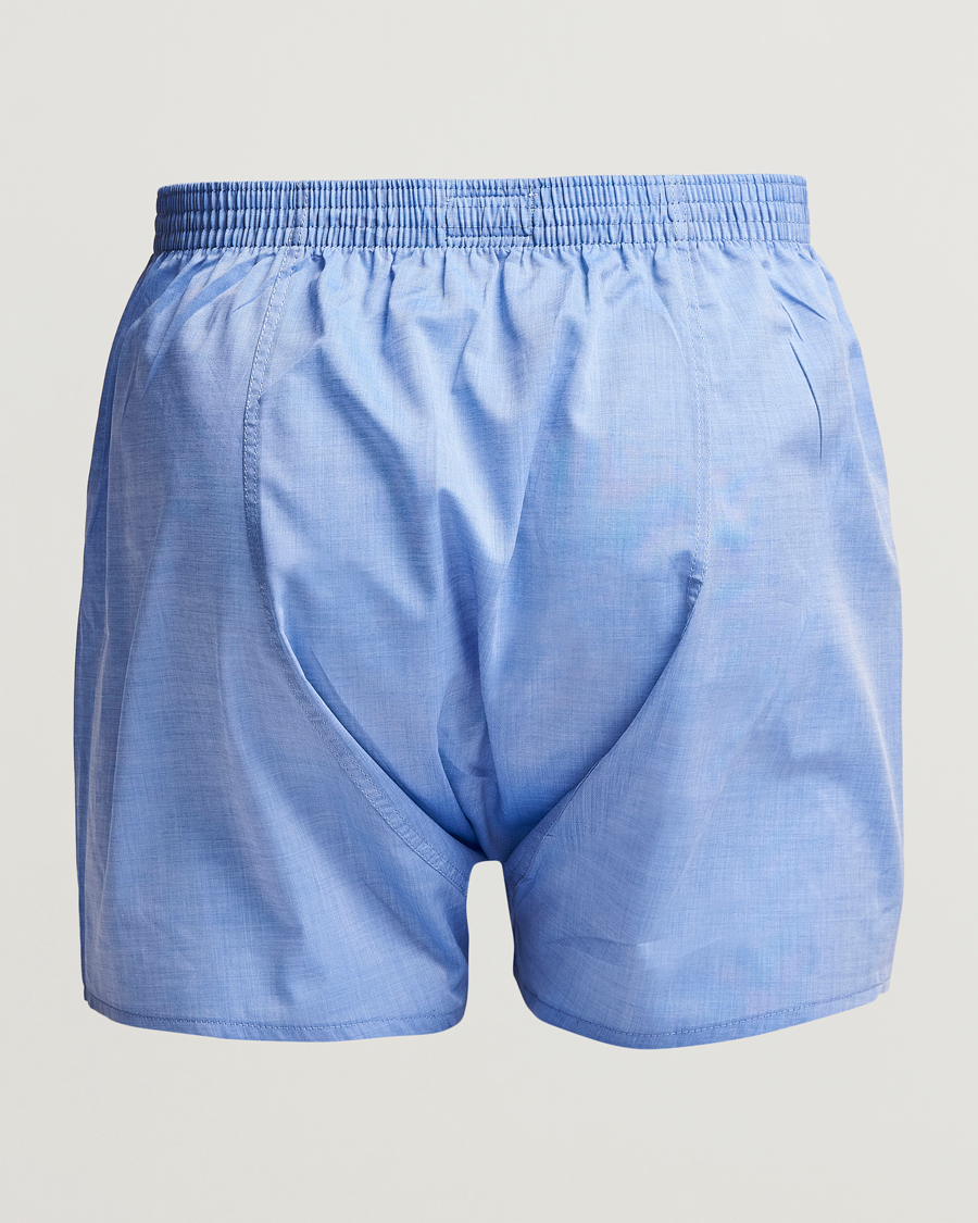 Men | Loungewear | Derek Rose | Classic Fit Cotton Boxer Shorts Blue