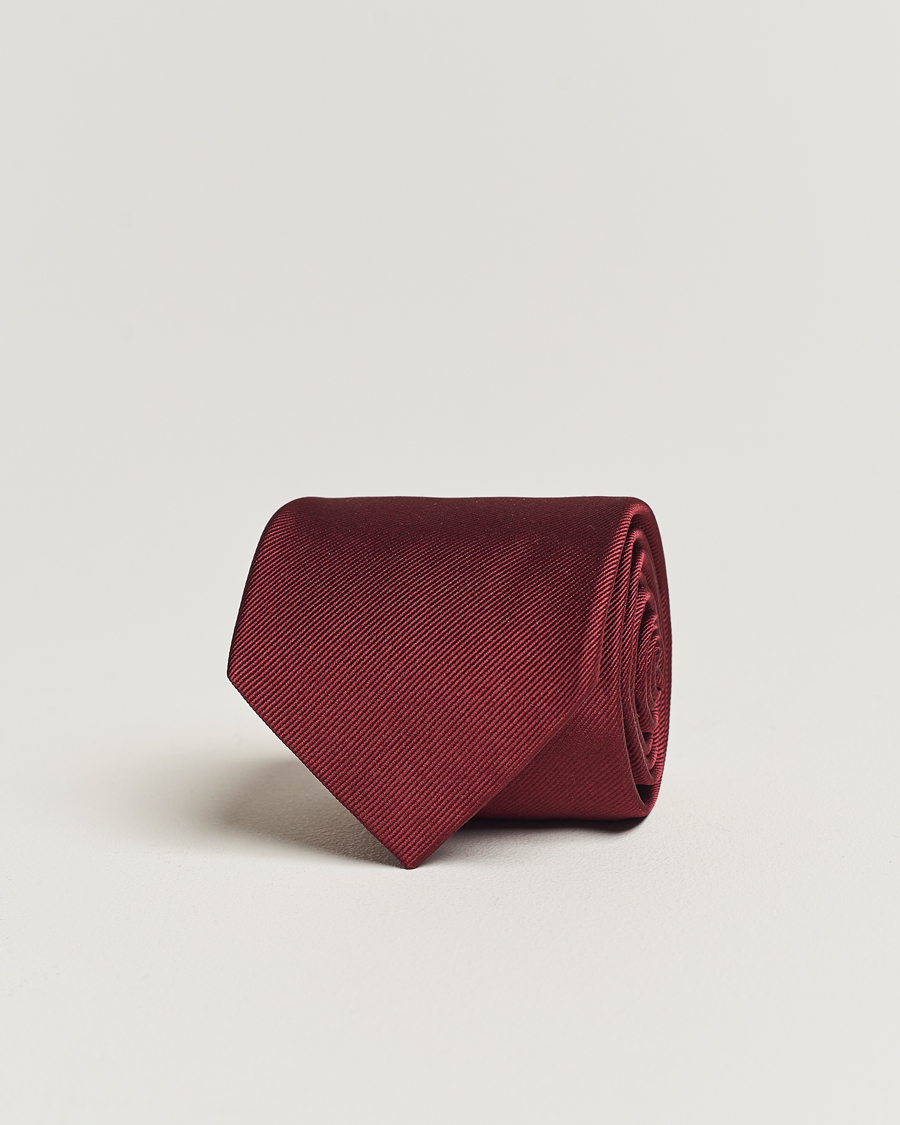 Men | Dark Suit | Amanda Christensen | Plain Classic Tie 8 cm Bordeaux
