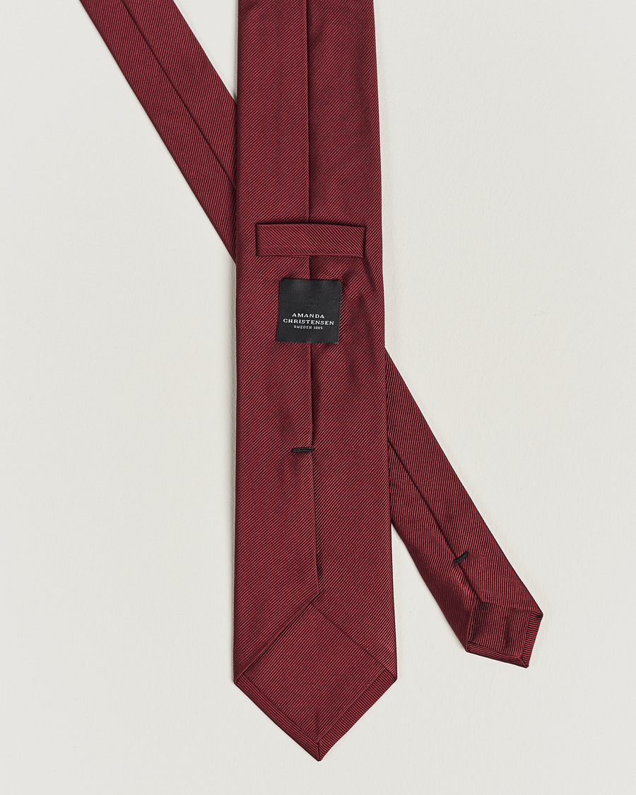 Men | Ties | Amanda Christensen | Plain Classic Tie 8 cm Bordeaux