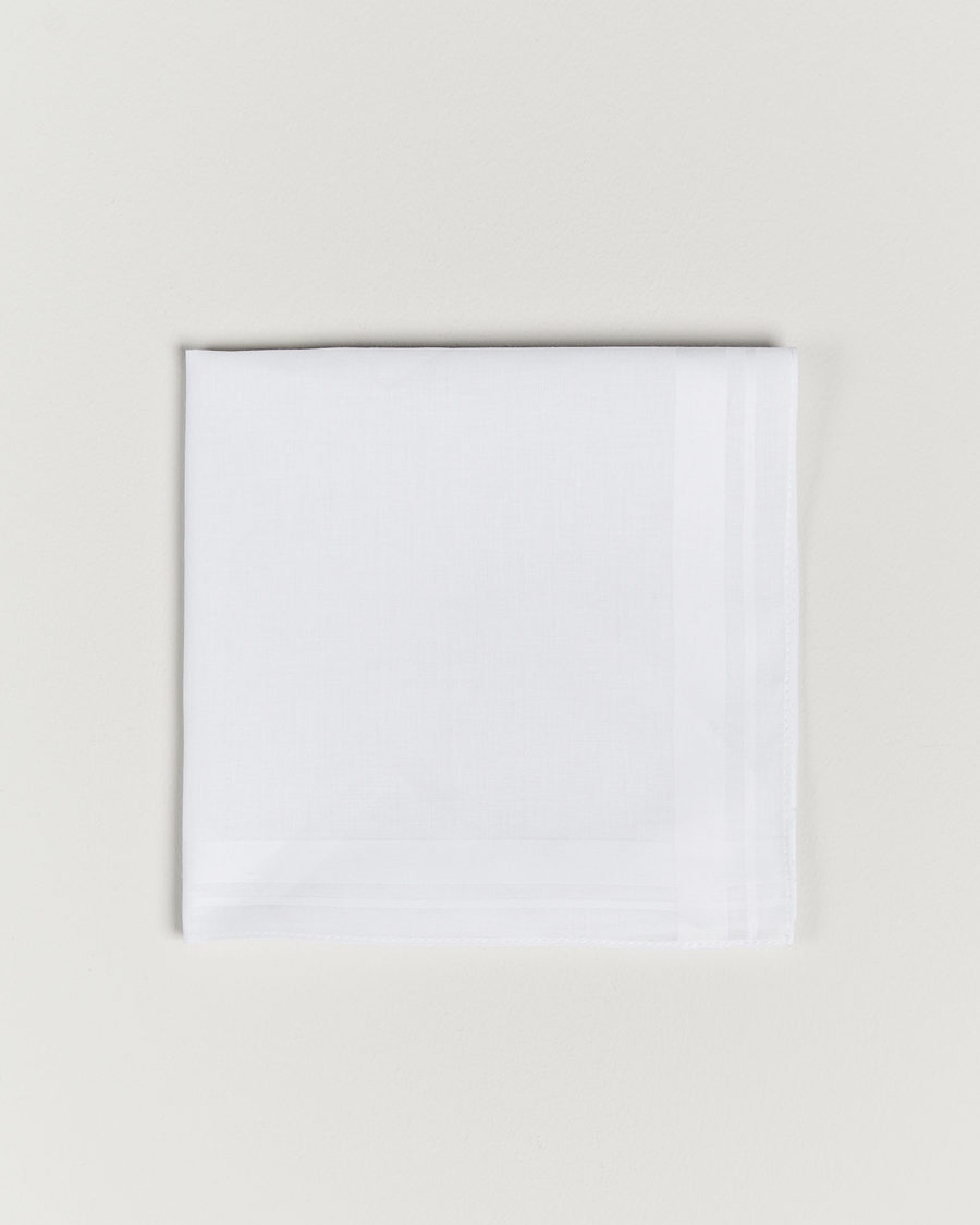 Men | Pocket Squares | Amanda Christensen | Cotton Pocket Square White