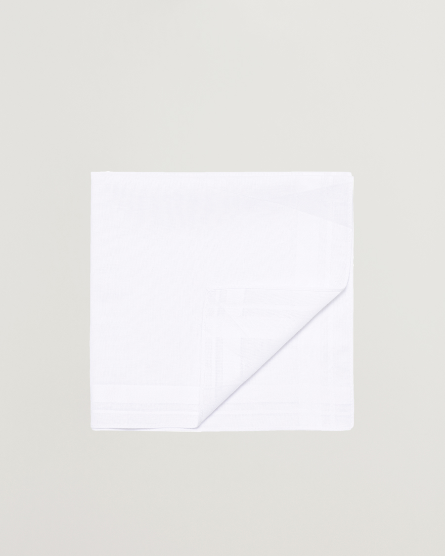 Men | Pocket Squares | Amanda Christensen | 3-Pack Cotton Pocket Square White