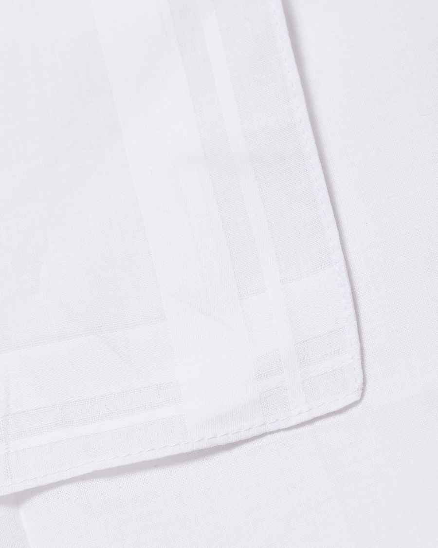 Men | Pocket Squares | Amanda Christensen | 3-Pack Cotton Pocket Square White