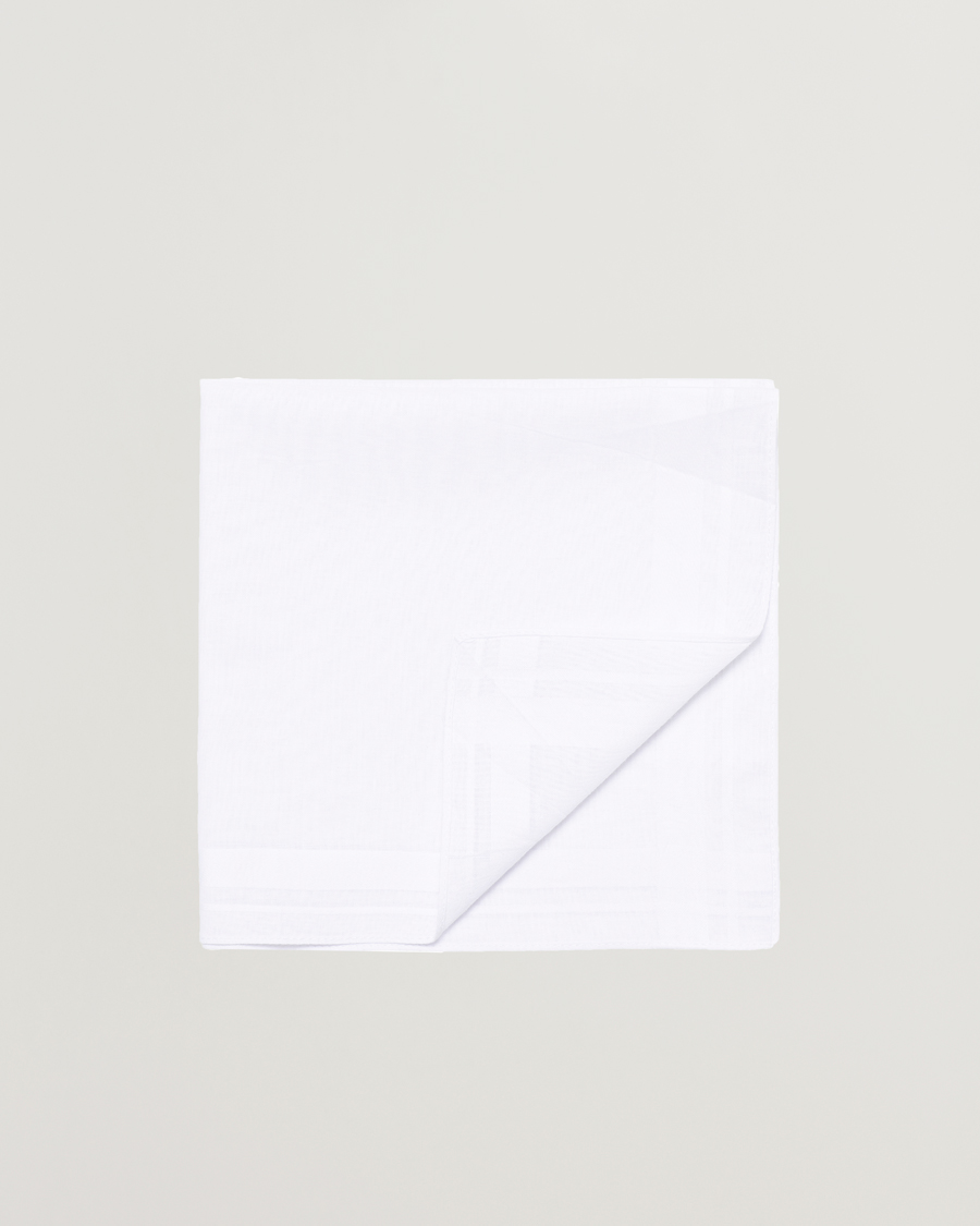 Men | Pocket Squares | Amanda Christensen | 6-pack Cotton Pocket Square White