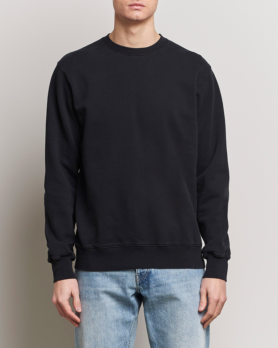 Men | Sweaters & Knitwear | Colorful Standard | Classic Organic Crew Neck Sweat Deep Black