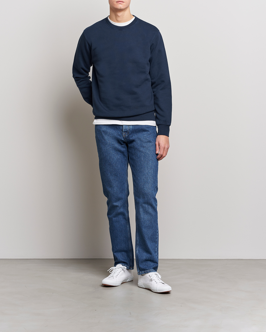 navy blue crewneck