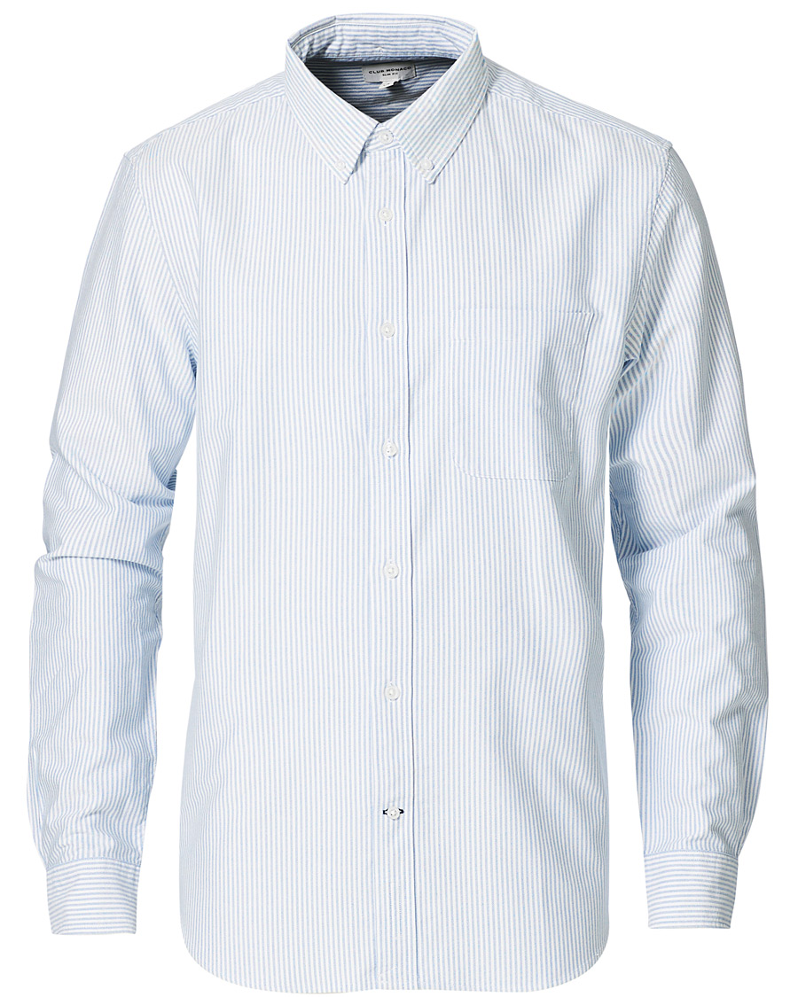 Men | Shirts | Club Monaco | Slim Fit Oxford Stripe Shirt Blue/White