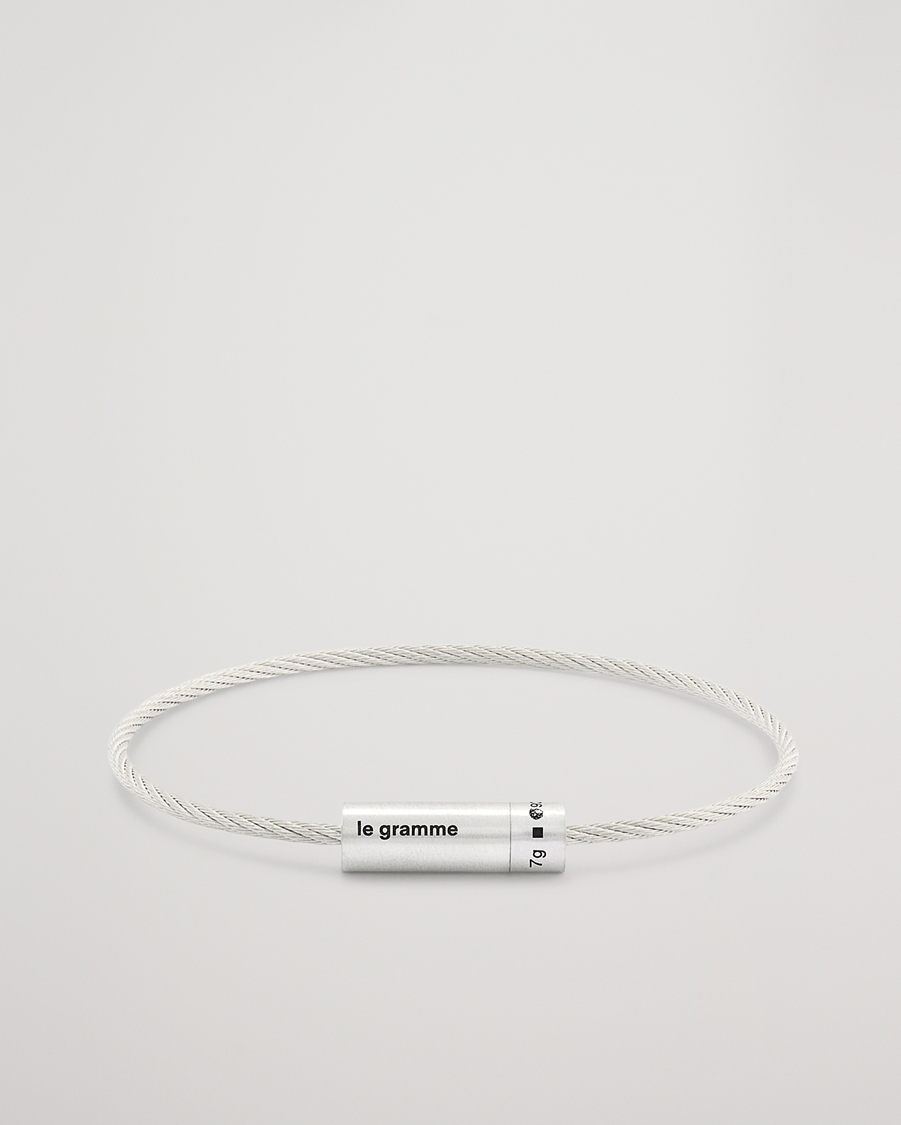 Le Gramme Cable Bracelet Le 9g in yellow gold and silver  Lepage