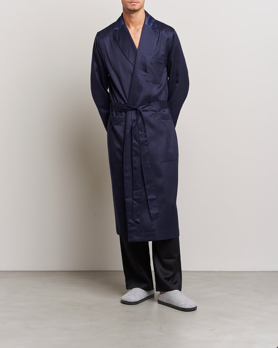Men | Pyjamas & Robes | CDLP | Home Robe Navy Blue