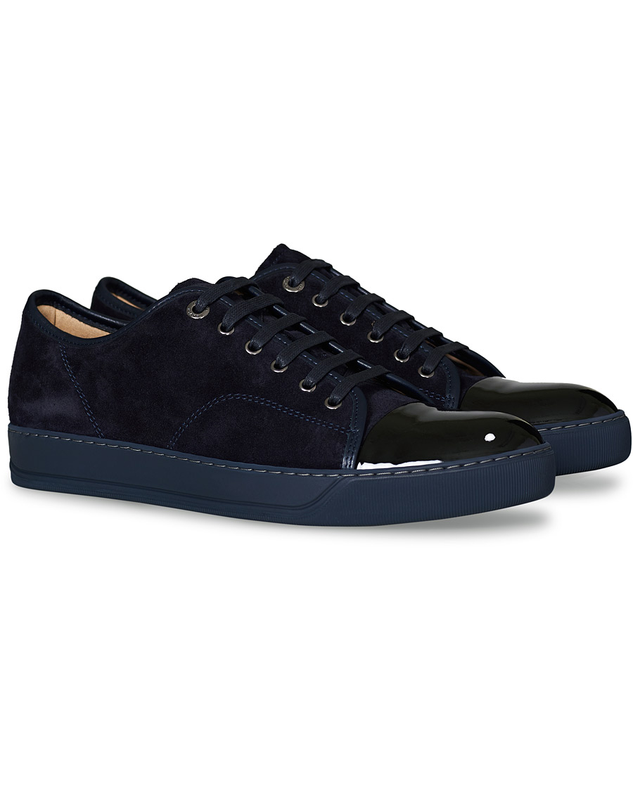Men | Lanvin Patent Captoe Sneaker Dark Blue/Dark Blue | Lanvin | Patent Captoe Sneaker Dark Blue/Dark Blue