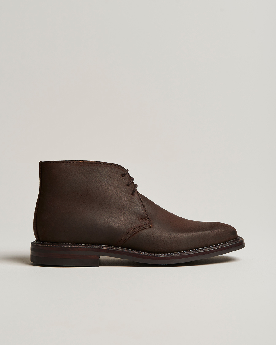 Men | Boots | Crockett & Jones | Molton Chukka Dk Brown Rough-Out Suede