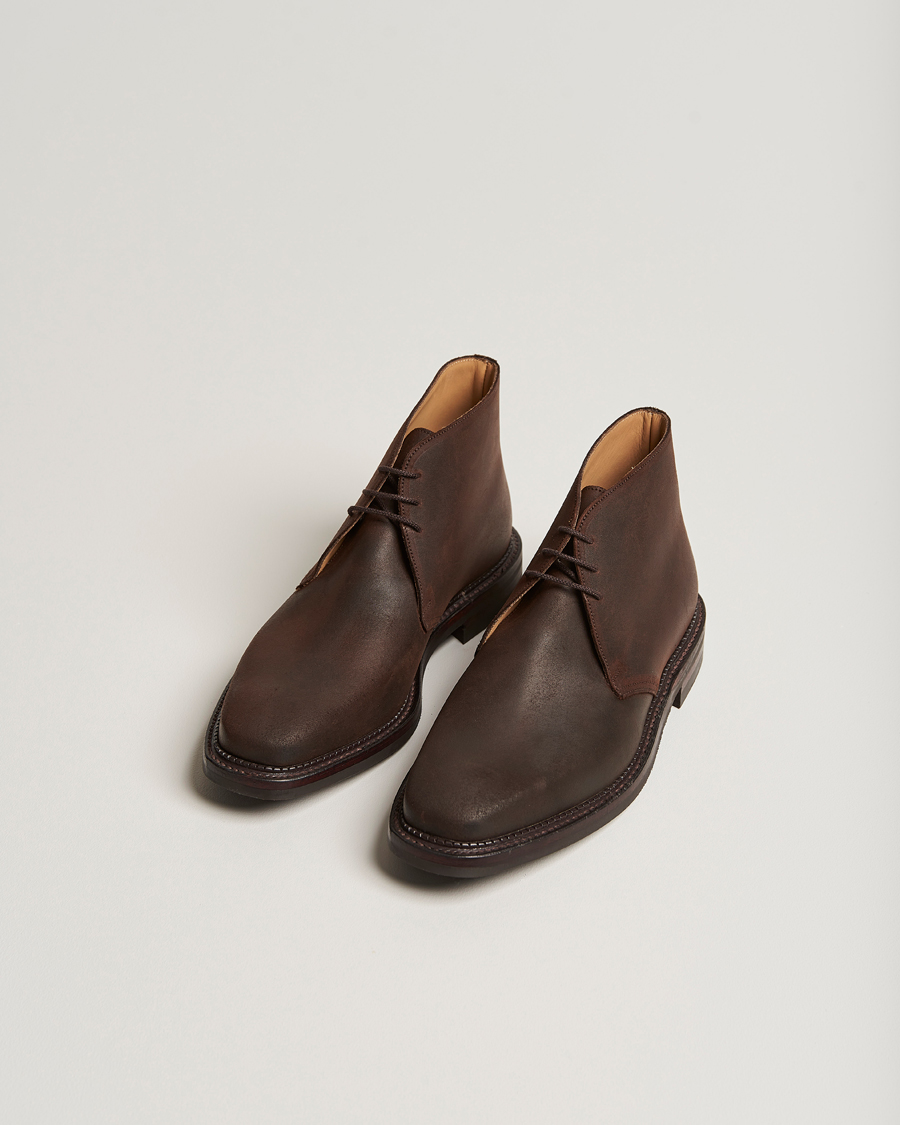Men | Boots | Crockett & Jones | Molton Chukka Dk Brown Rough-Out Suede