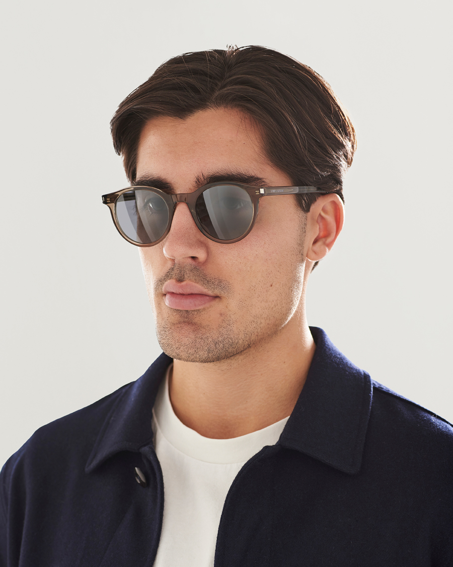 Men | Saint Laurent | Saint Laurent | SL 342 Mirror Lens Sunglasses Brown