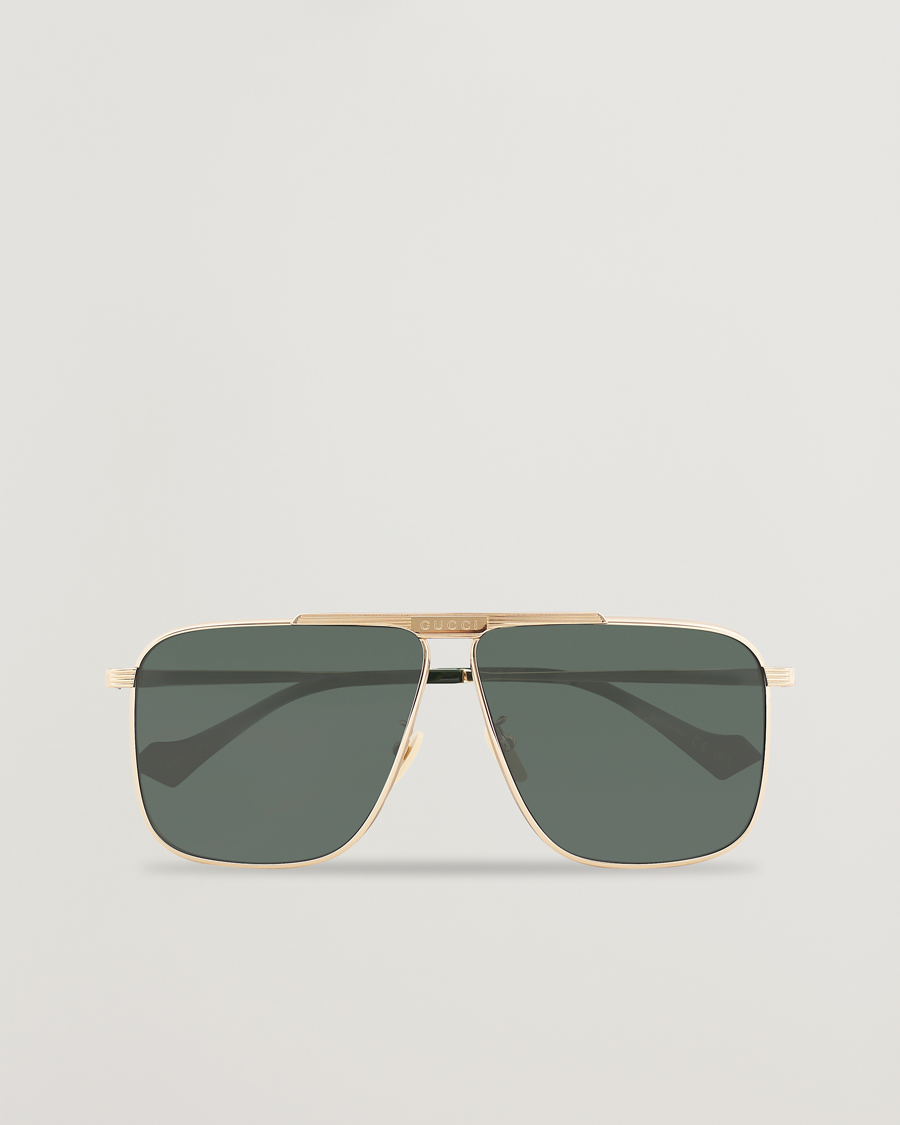 Men | Square Frame Sunglasses | Gucci | GG8040S Sunglasses Gold/Green