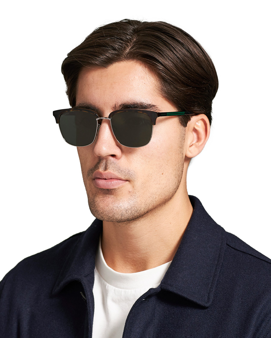 Men | GUCCI GG0697S Sunglasses Havana/Green | Gucci | GG0697S Sunglasses Havana/Green