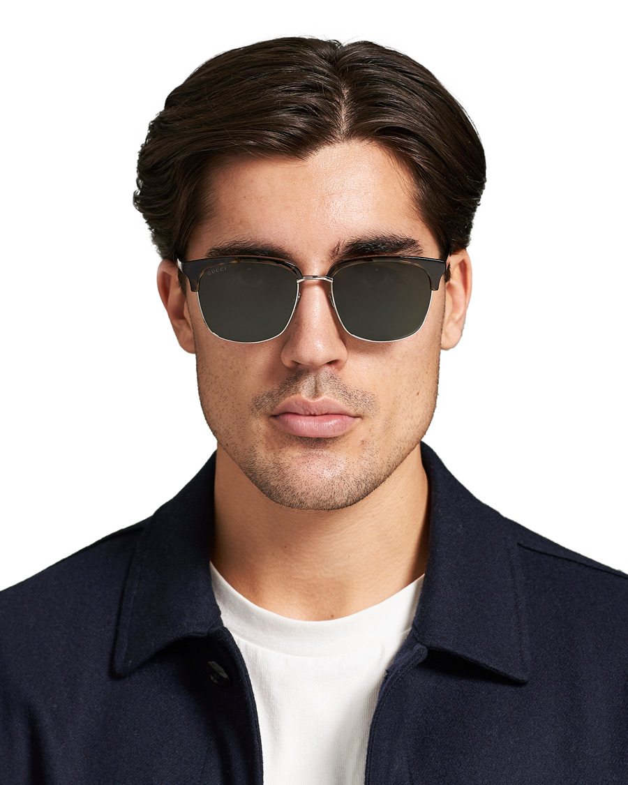 Men | GUCCI GG0697S Sunglasses Havana/Green | Gucci | GG0697S Sunglasses Havana/Green