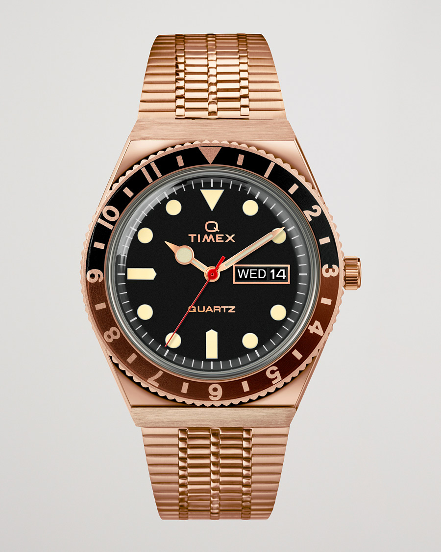 Men | Timex Q Reissue 1979 Rose Gold Tone/Black | Timex | Q Reissue 1979 Rose Gold Tone/Black