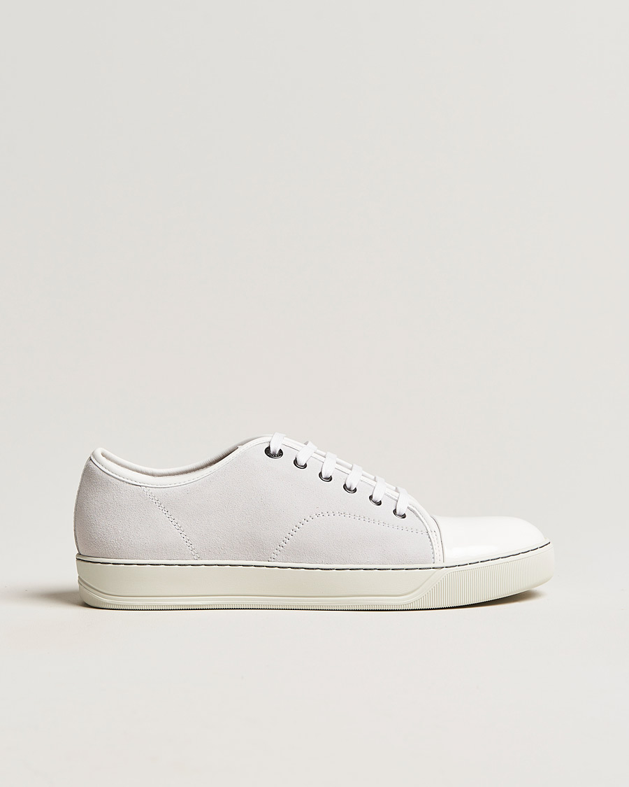 Lanvin Patent Cap Toe Sneaker White at CareOfCarl.com