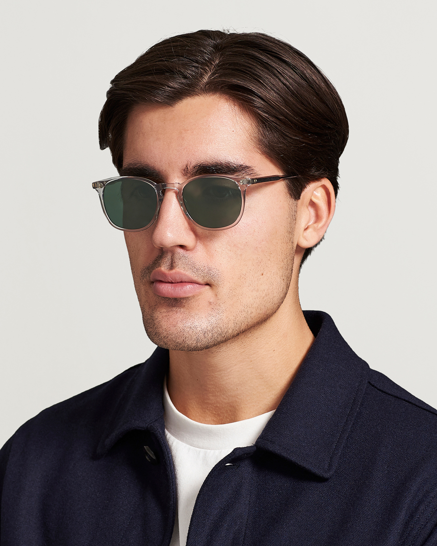 Men | D-frame Sunglasses | Garrett Leight | Kinney 49 Sunglasses Transparent/Green