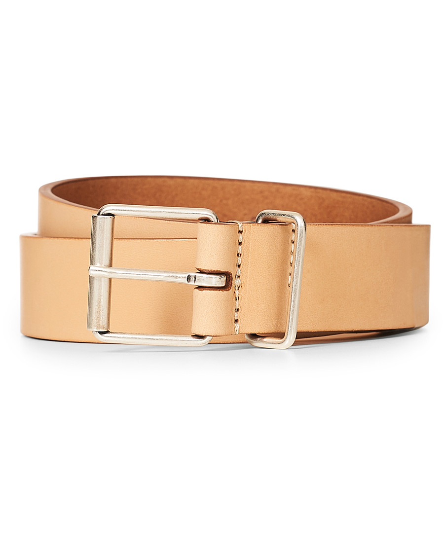 Men |  | Anderson's | Classic Casual 3 cm Leather Belt Natural