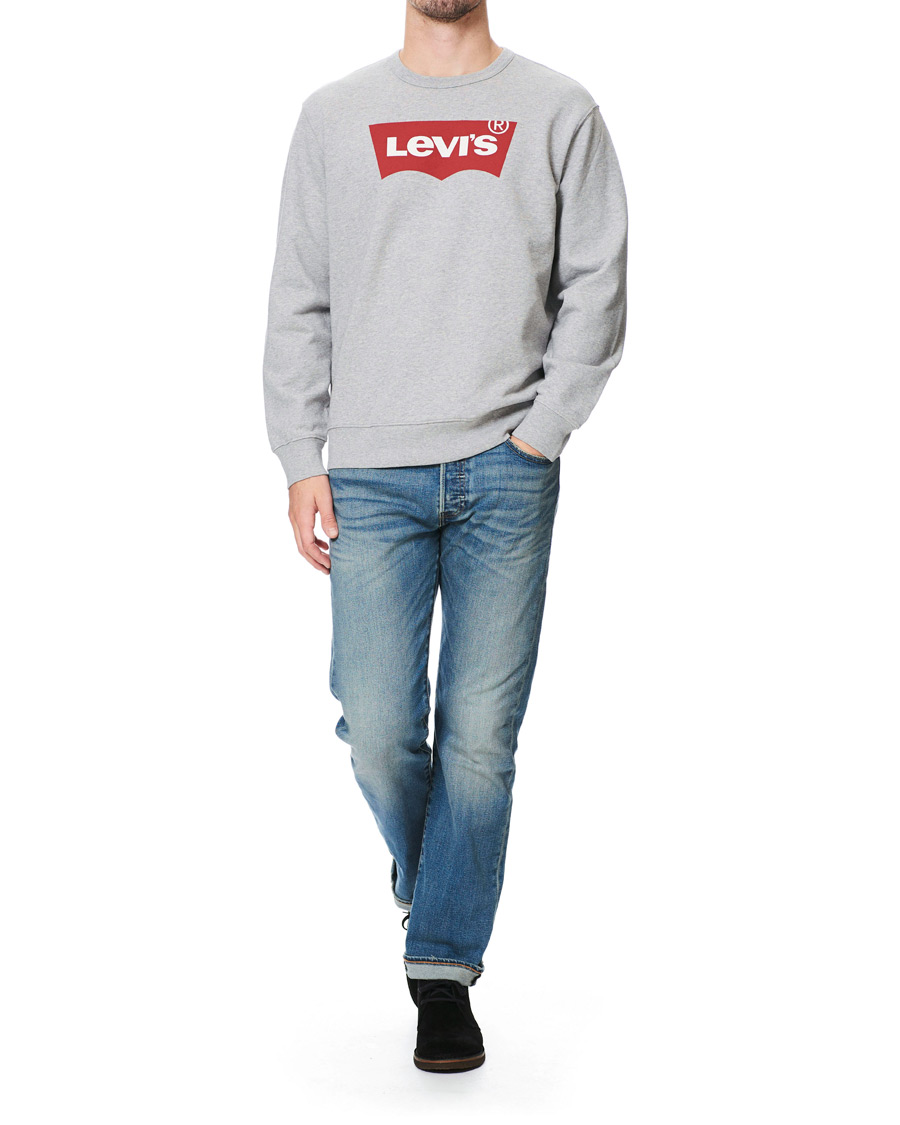 Men | Sweaters & Knitwear | Levi's | Graphic Crew Neck Sweatshirt Heather Grey
