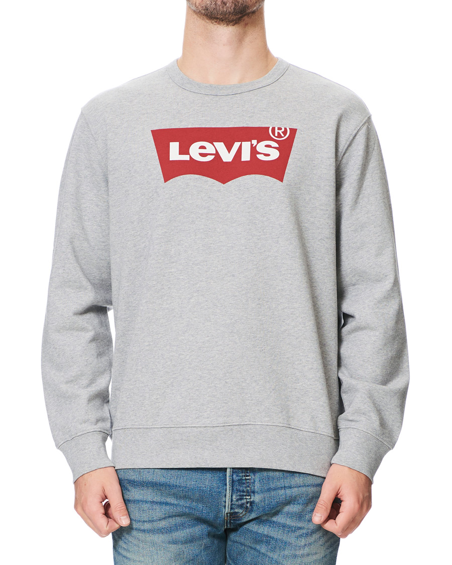 Men | Sweaters & Knitwear | Levi's | Graphic Crew Neck Sweatshirt Heather Grey