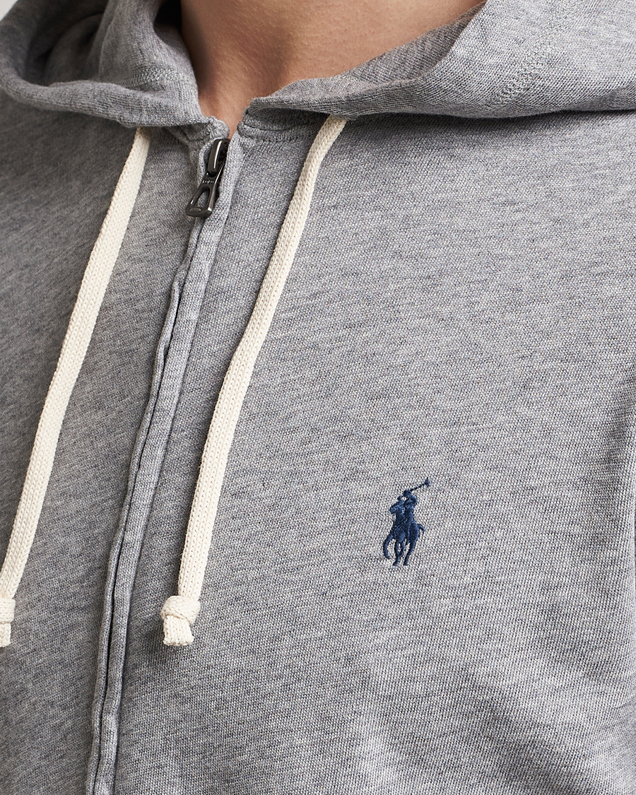 Polo Ralph Spa Terry Full Zip Hoodie Andover Heather at CareOfCarl.c