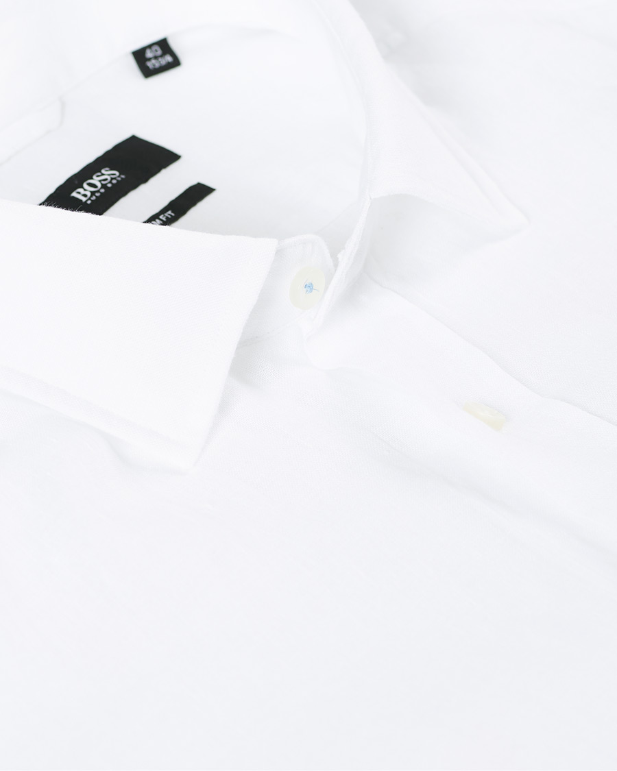 Men | Shirts | BOSS BLACK | BOSS Joy Linen Shirt White