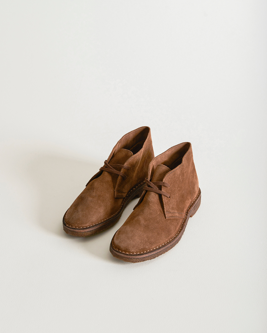 Men |  | Drake's | Clifford Suede Desert Boots Light Brown