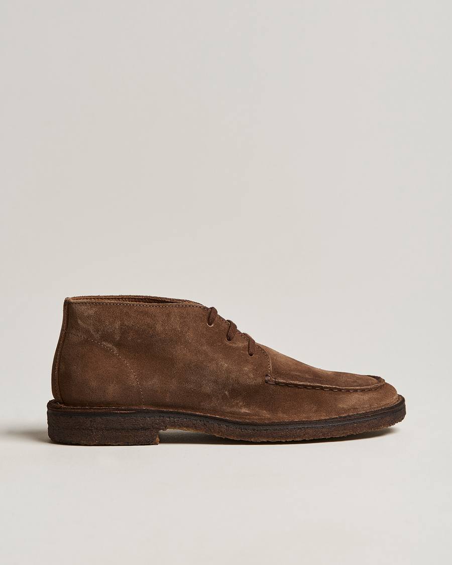 Men | Suede shoes | Drake's | Crosby Moc-Toe Suede Chukka Boots Tobacco