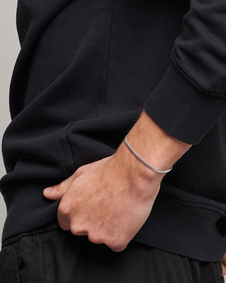 Men | Jewellery | Tom Wood | Curb Bracelet M Silver