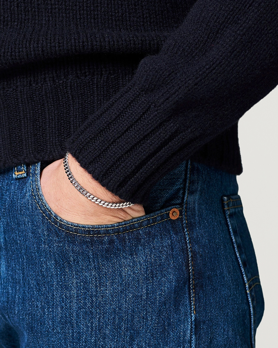Men | Jewellery | Tom Wood | Curb Bracelet L Silver