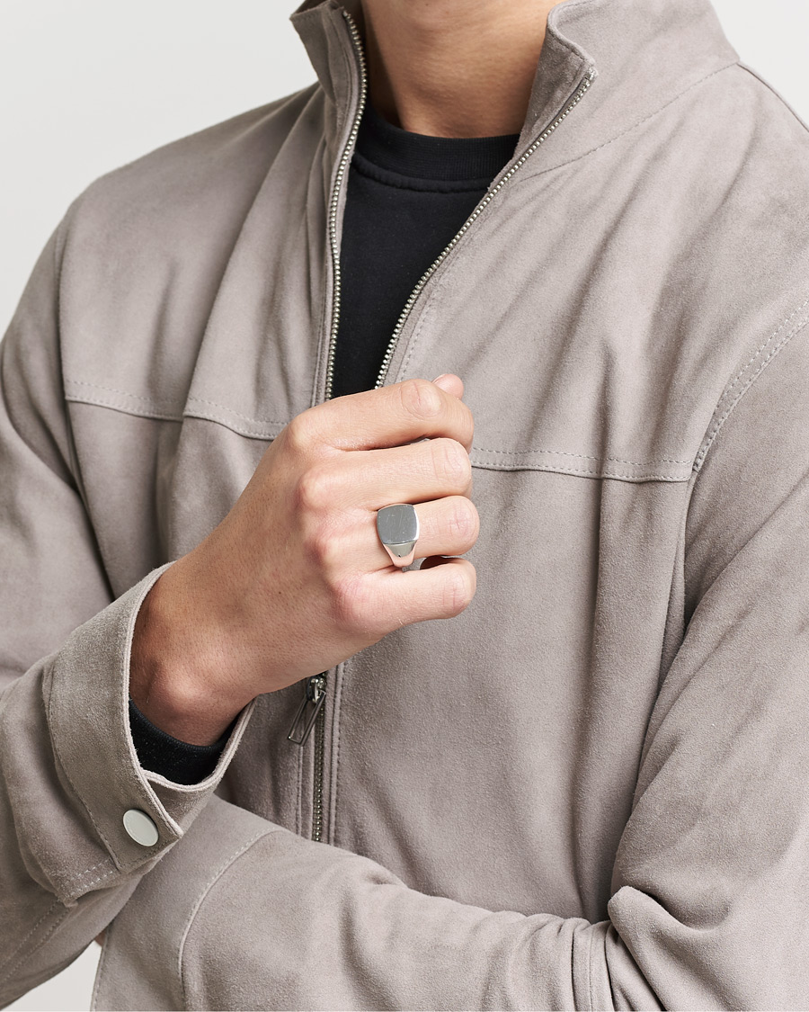 Men | Rings | Tom Wood | Cushion Polished Ring Silver