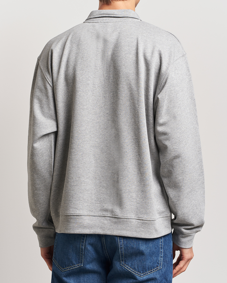 Men | Sweaters & Knitwear | Mackintosh | Dandyman Zip Sweat Grey Melange