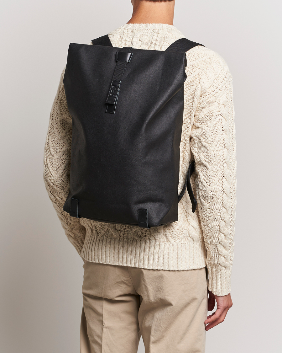 Men |  | Brooks England | Pickwick Cotton Canvas 26L Backpack Total Black