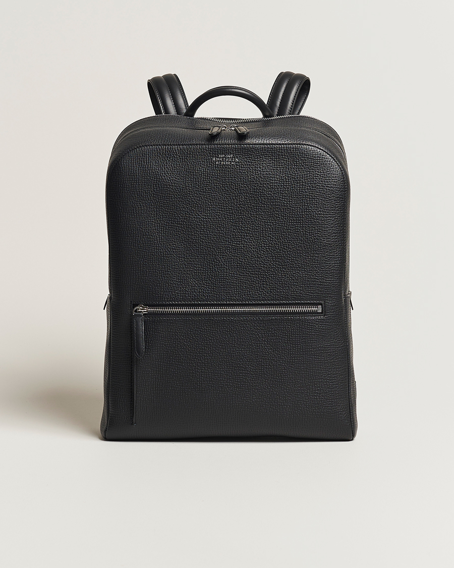 Men | Smythson Ludlow Zip Around Backpack Black | Smythson | Ludlow Zip Around Backpack Black