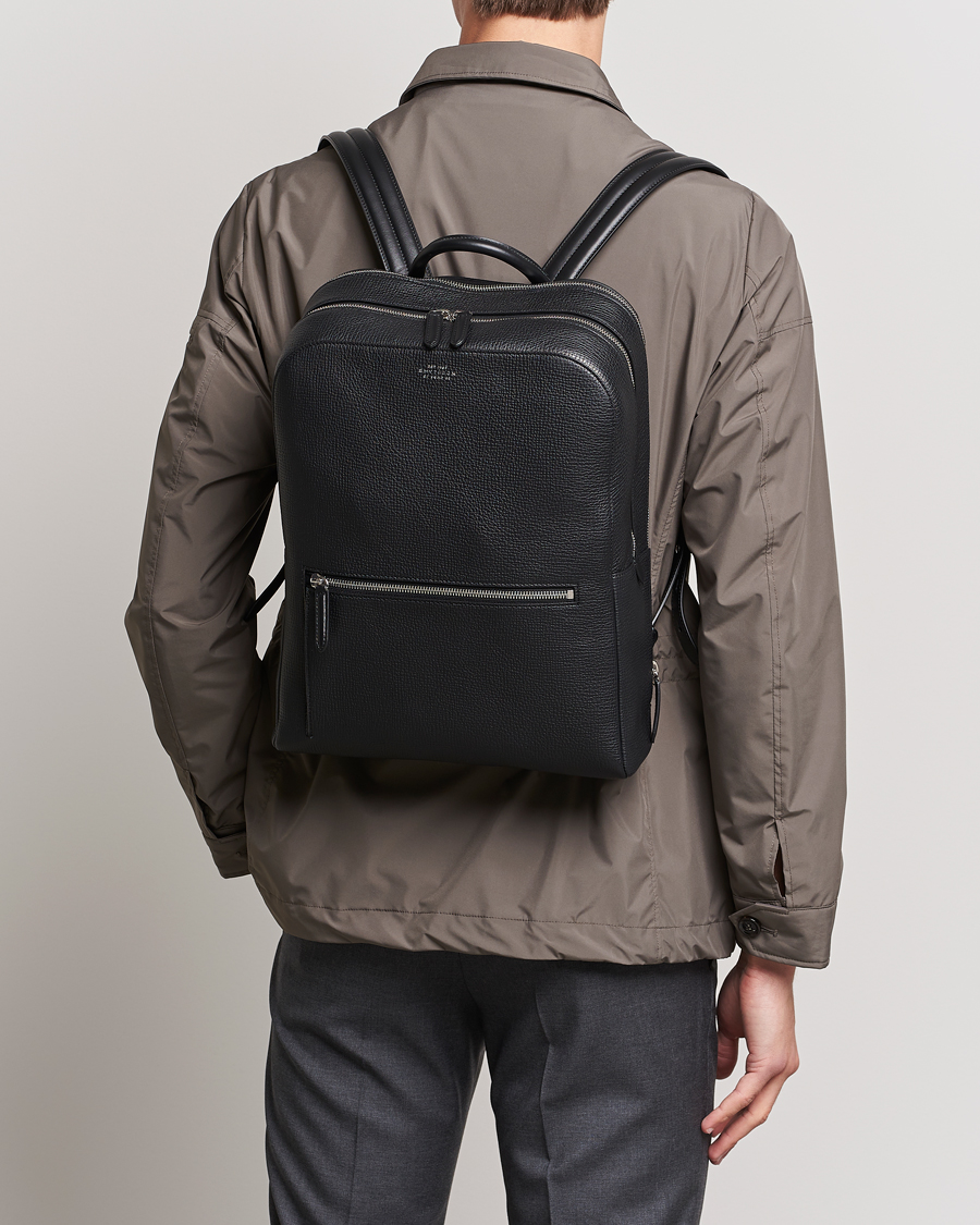 Men | Smythson | Smythson | Ludlow Zip Around Backpack Black