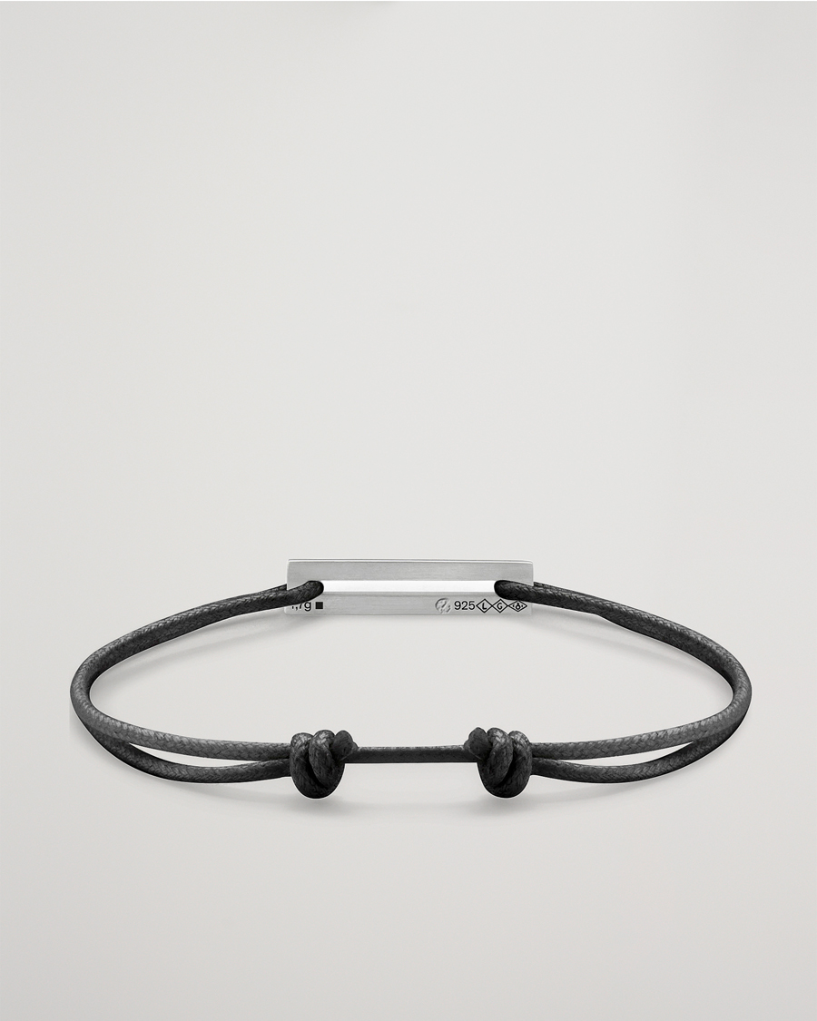 Men | Jewellery | LE GRAMME | Cord Bracelet Le 17/10 Black/Sterling Silver