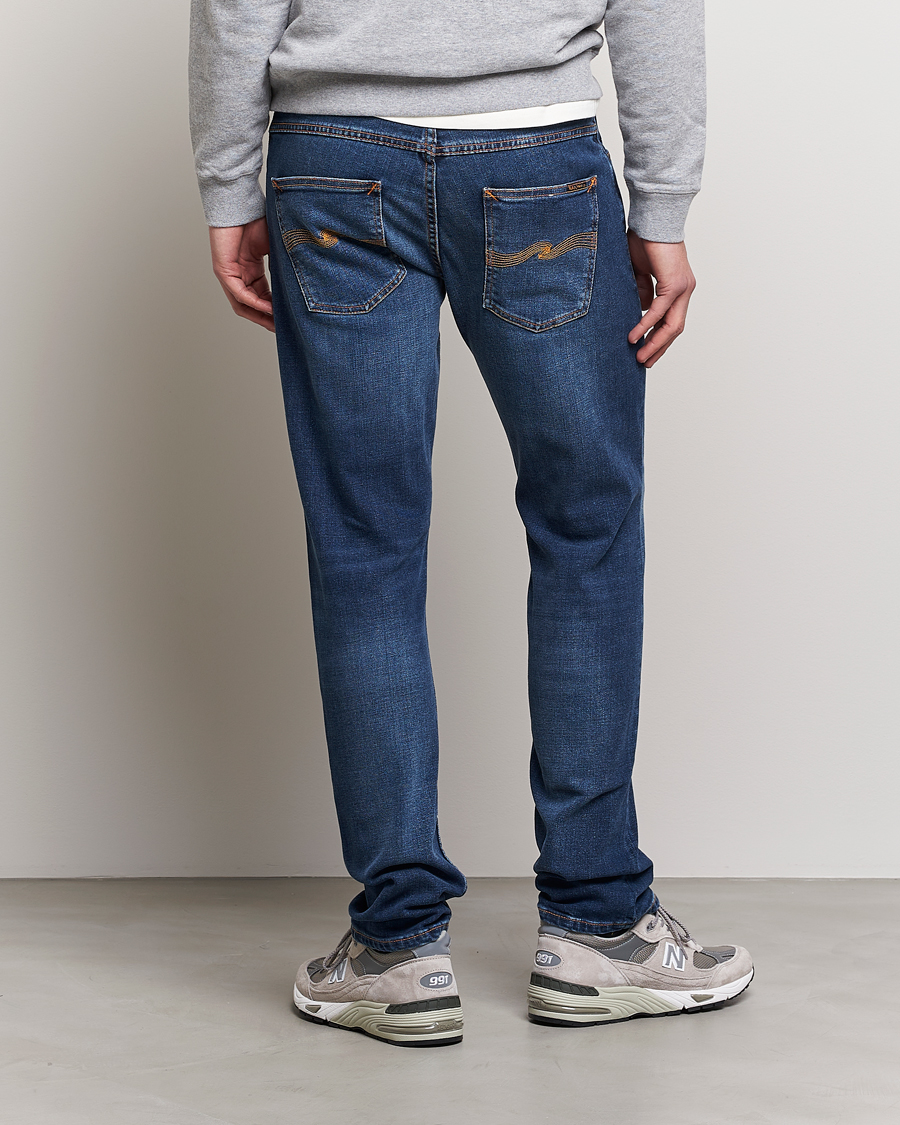Nudie Jeans Denim Navy Grim Tim True L32 in Blue for Men Mens Clothing Jeans Straight-leg jeans 
