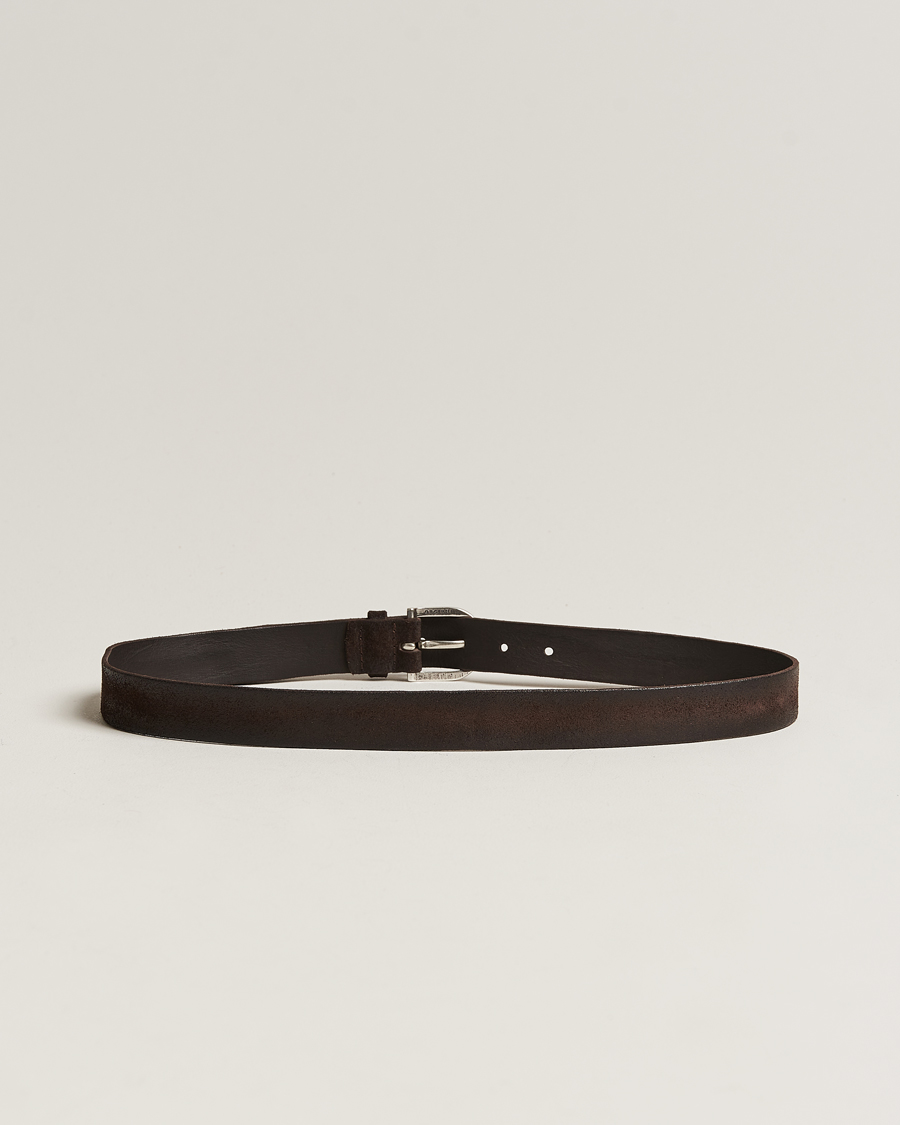 Men | Orciani Handmade Suede Belt 3 cm Testa Di Moro | Orciani | Handmade Suede Belt 3 cm Testa Di Moro