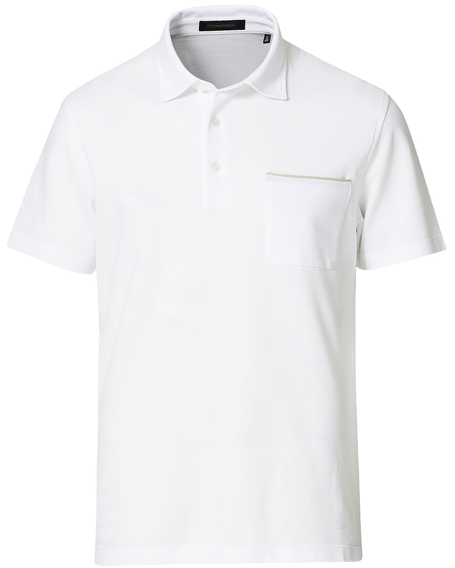Men |  | Ermenegildo Zegna | Pocket Short Sleeve Polo White